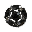 Swarovski Hematite and Jet Rhinestones Shank Back Button - 44L/28mm