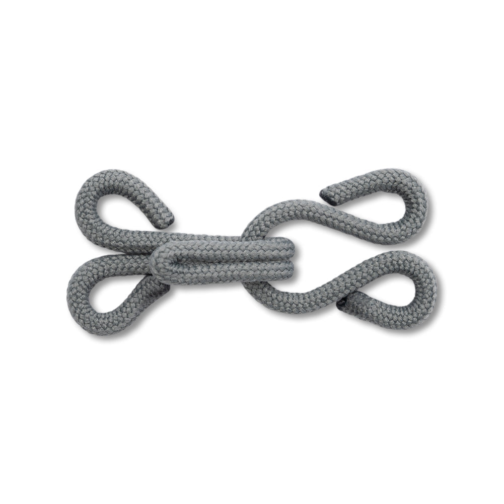 Prym Fur Hooks & Eyes - Gray Fabric Covered - 3 Sets