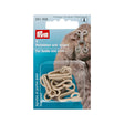 Prym Fur Hooks & Eyes - Light Beige Fabric Covered - 3 Sets
