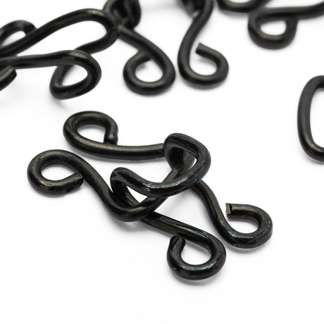 Prym Corset Hooks & Eyes - Black Brass Size 13 - 6 Sets