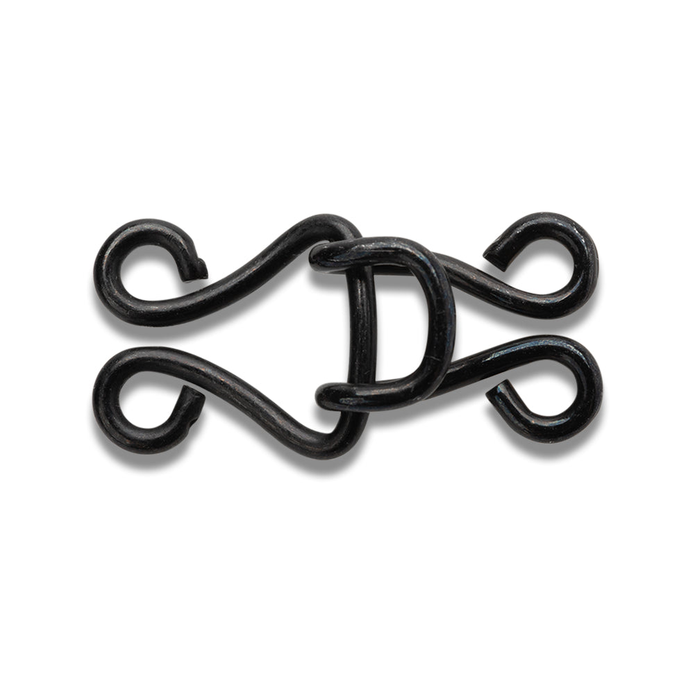 Prym Corset Hooks & Eyes - Black Brass Size 13 - 6 Sets