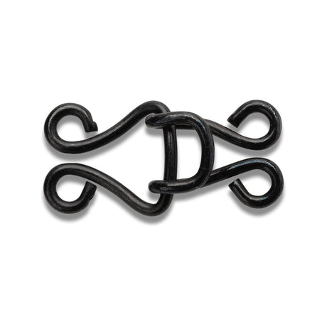 Prym Corset Hooks & Eyes - Black Brass Size 13 - 6 Sets