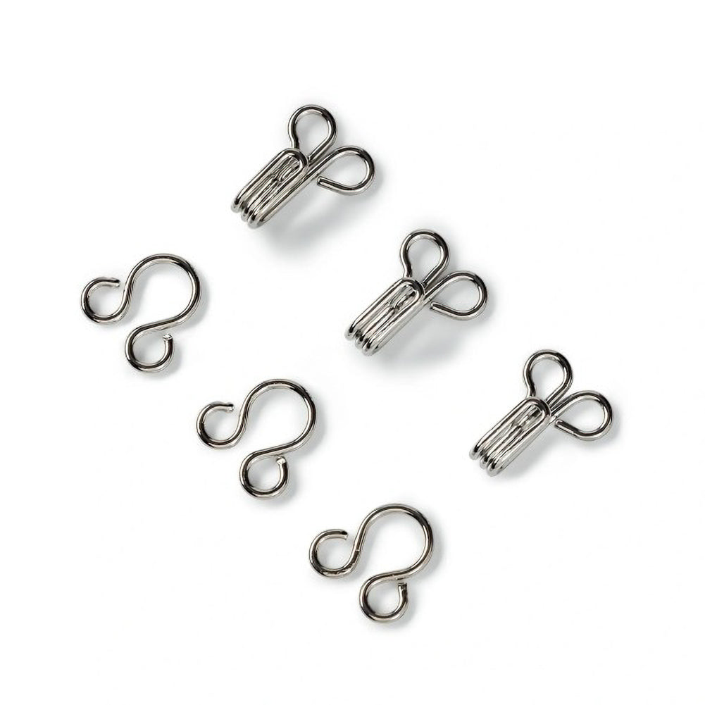 Prym Hooks & Eyes - Silver Size 1 - 12 Sets