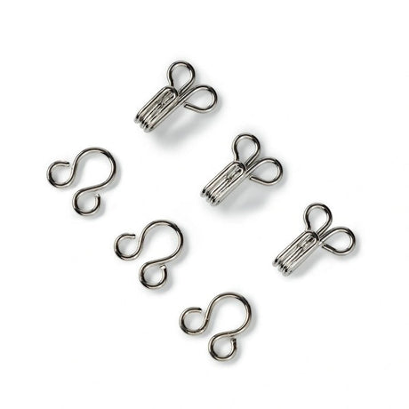 Prym Hooks & Eyes - Silver Size 2 - 12 Sets
