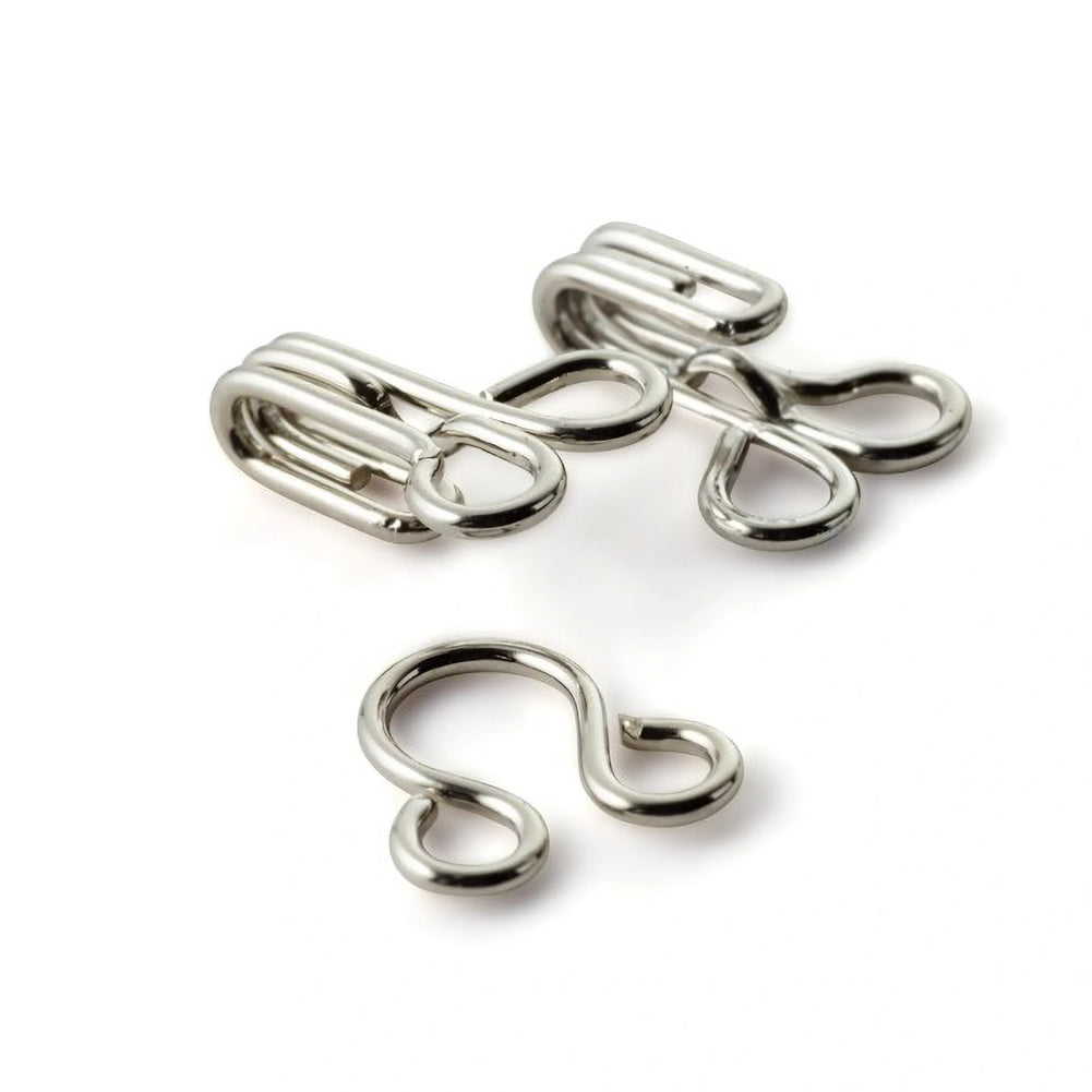 Prym Hooks & Eyes - Silver Size 3 - 12 Sets