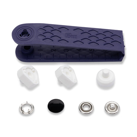 Prym Jersey Press Fasteners and Tools - Black Capped 12mm - 6pc