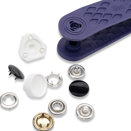 Prym Jersey Press Fasteners and Tools - Black Capped 12mm - 6pc