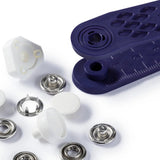 Prym Jersey Press Fasteners and Tools - White Capped 12mm - 6pc