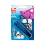 Prym Jersey Press Fasteners and Tools - White Capped 12mm - 6pc