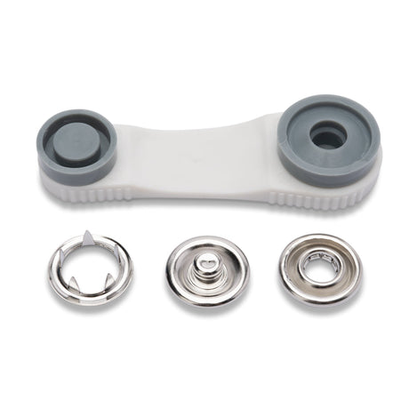 Prym Jersey Press Fasteners and Tools - Silver 18mm - 6pc