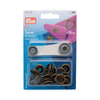 Prym Jersey Press Fasteners and Tools - Antique Brass 18mm - 6pc