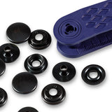 Prym Sport & Camping Press Fasteners and Tools - Black 15mm - 10pc
