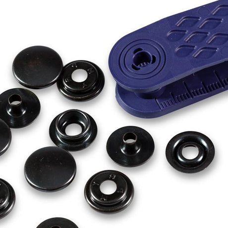 Prym Sport & Camping Press Fasteners and Tools - Black 15mm - 10pc