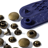 Prym Anorak Press Fasteners with Tools - Antique Brass 15mm - 10pc