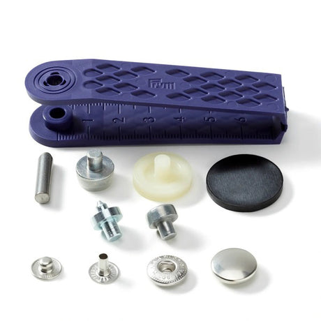 Prym Anorak Press Fasteners with Tools - Silver 15mm - 10pc