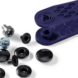 Prym Anorak Press Fasteners with Tools - Oxidized Black 15mm - 10pc