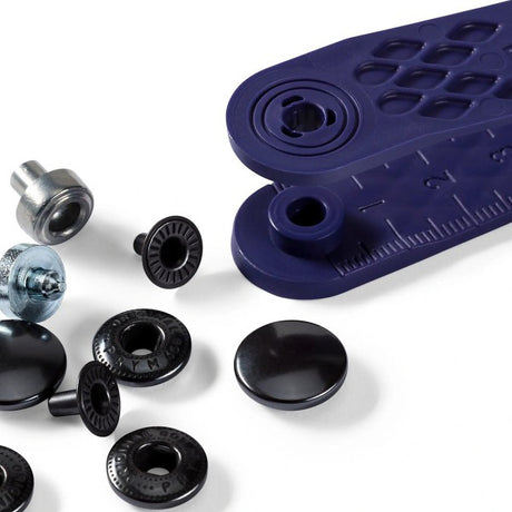 Prym Anorak Press Fasteners with Tools - Oxidized Black 15mm - 10pc