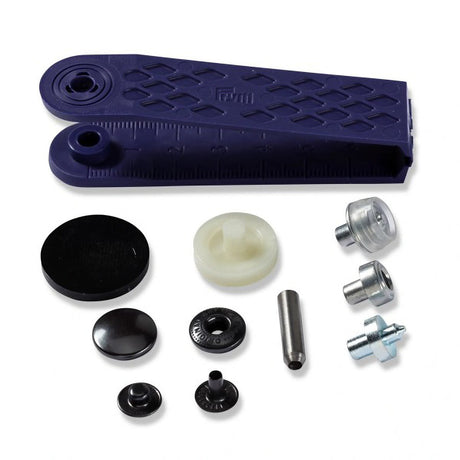 Prym Anorak Press Fasteners with Tools - Oxidized Black 15mm - 10pc