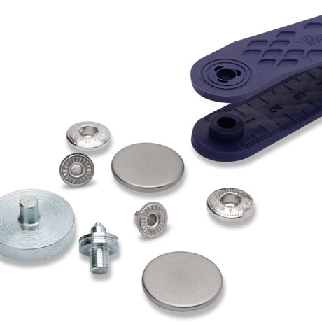 Prym Anorak Press Fasteners with Tools - Matte Antique Steel 20mm - 6pc