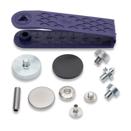 Prym Anorak Press Fasteners with Tools - Matte Antique Steel 20mm - 6pc