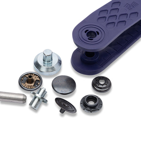 Prym Sport Mini Press Fasteners with Tools - Silver 13mm - 10pc