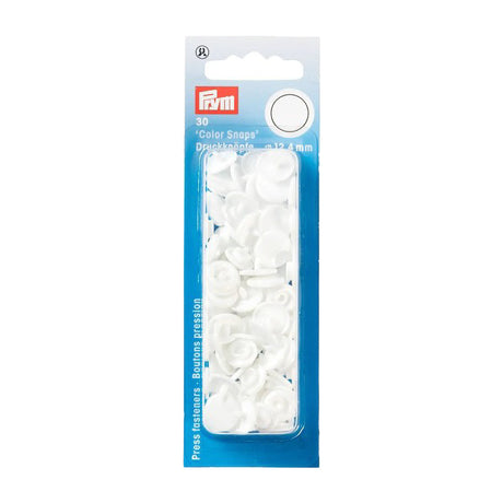Prym Color Snaps - White 12.4mm - 30pc