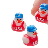 1/2" Micro Patriotic Red, White and Blue Rubber Ducks 24 Pieces