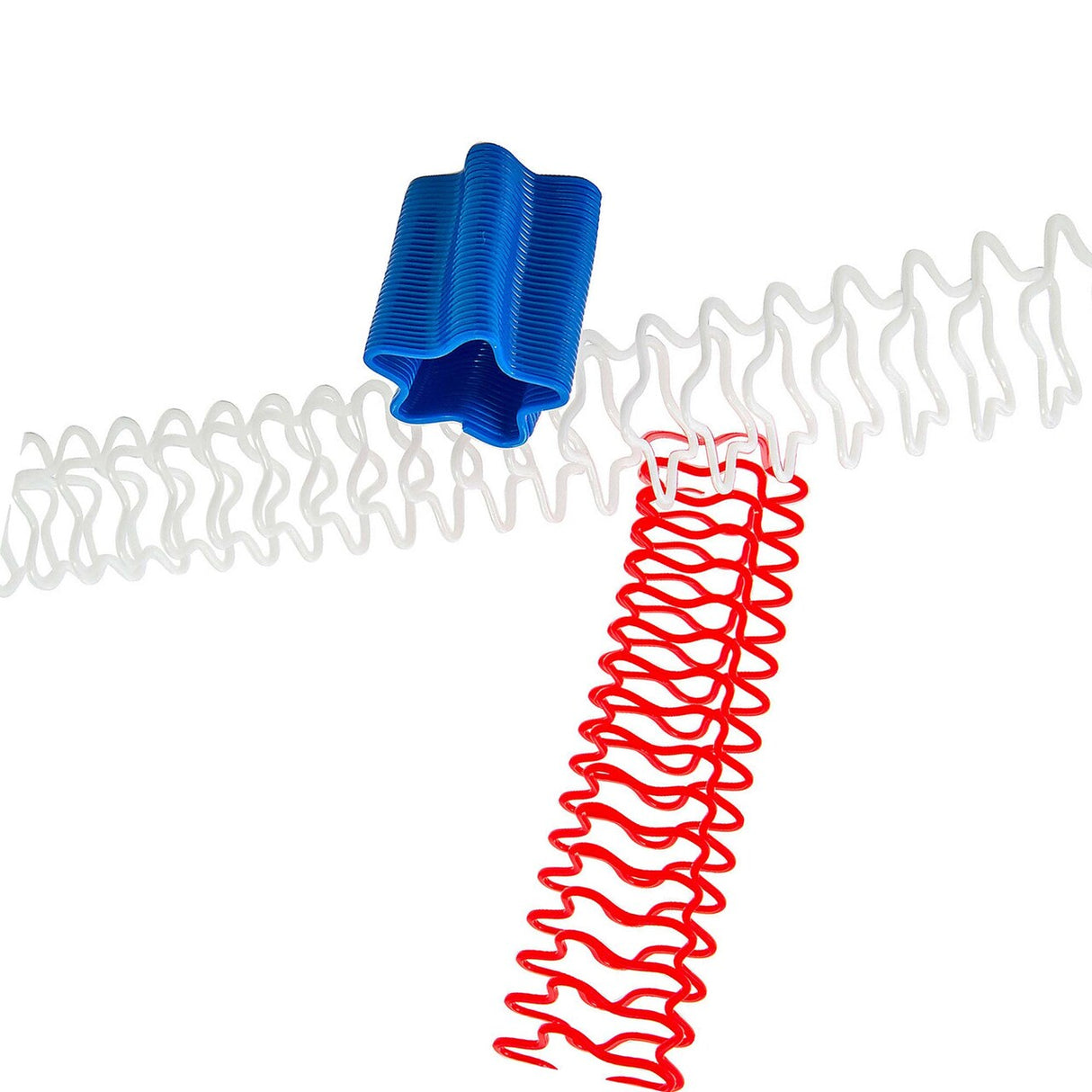 1 1/2" Mini Patriotic Star-Shaped Plastic Magic Springs 12 Pc.