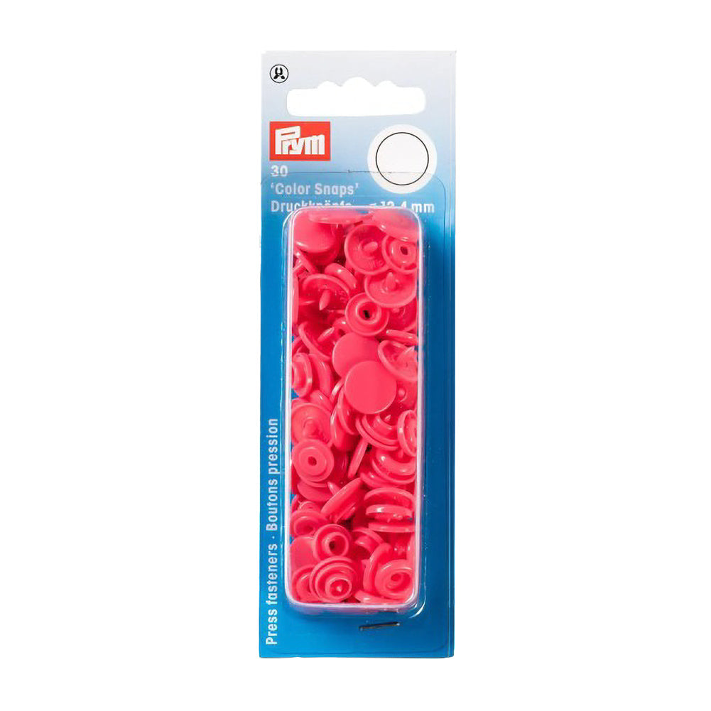 Prym Color Snaps - Raspberry Pink 12.4mm - 30pc