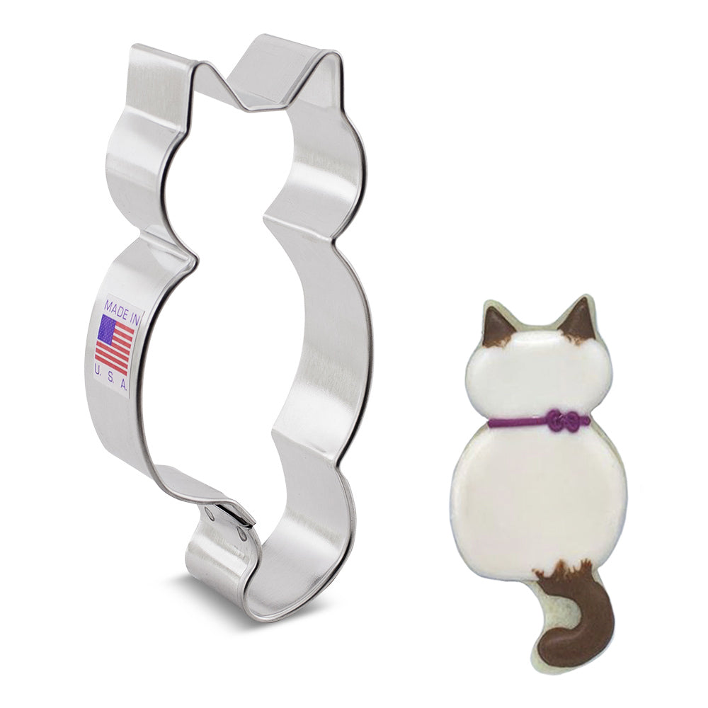 Ann Clark Cute Kitty Cat Cookie Cutter, 2-1/8" x 4"