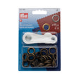 Prym Eyelets with Washers with Tools - Antique Brass 11mm - 15pc