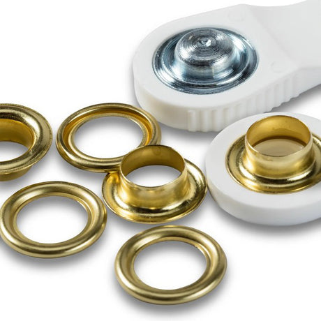 Prym Eyelets with Washers with Tools - Gold 11mm - 15pc