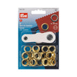 Prym Eyelets with Washers with Tools - Gold 11mm - 15pc