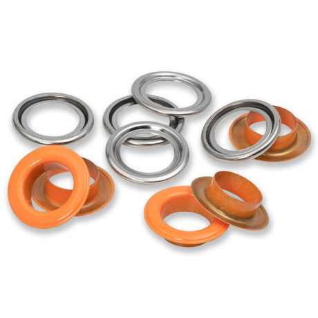Prym Eyelets with Washers - Orange 14mm - 15pc