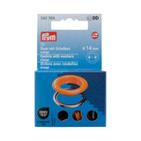 Prym Eyelets with Washers - Orange 14mm - 15pc