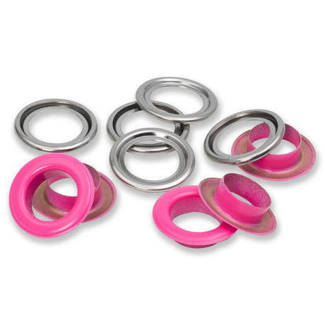 Prym Eyelets with Washers - Pink 14mm - 15pc