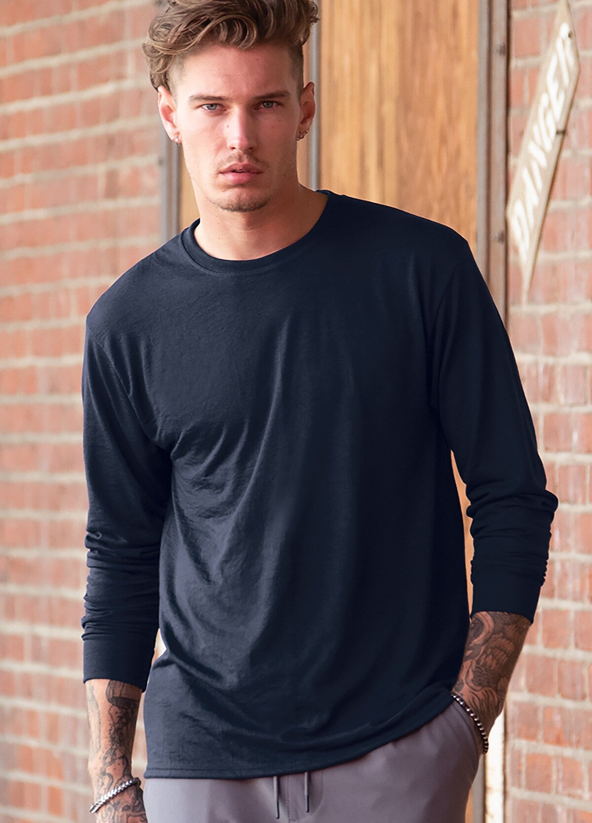 JERZEES® Dri-Power Classic Fit Crewneck Long Sleeve T-Shirt