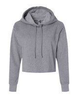 Next Level® Women's Laguna Sueded Raw Edge Crop Hoodie Sweatshirt