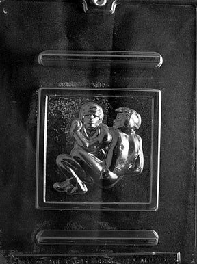 Wrestling Plaque Award Chocolate Mold - LPS058