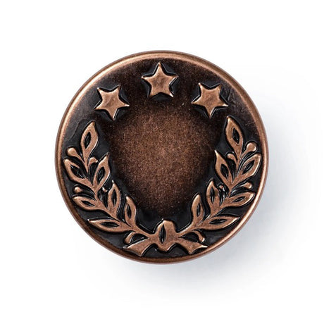 Prym Jeans Buttons - Antique Copper Laurel Wreath 17mm - 8pc