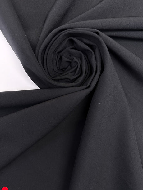 Black Polyester Elastane Suit Fabric