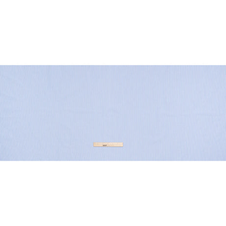 Cotton Shirting - Blue Bell and White Chambray Stripes - Deadstock