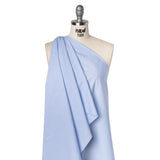 Cotton Shirting - Blue Bell and White Chambray Stripes - Deadstock