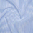 Cotton Shirting - Blue Bell and White Chambray Stripes - Deadstock