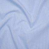 Cotton Shirting - Blue Bell and White Chambray Stripes - Deadstock