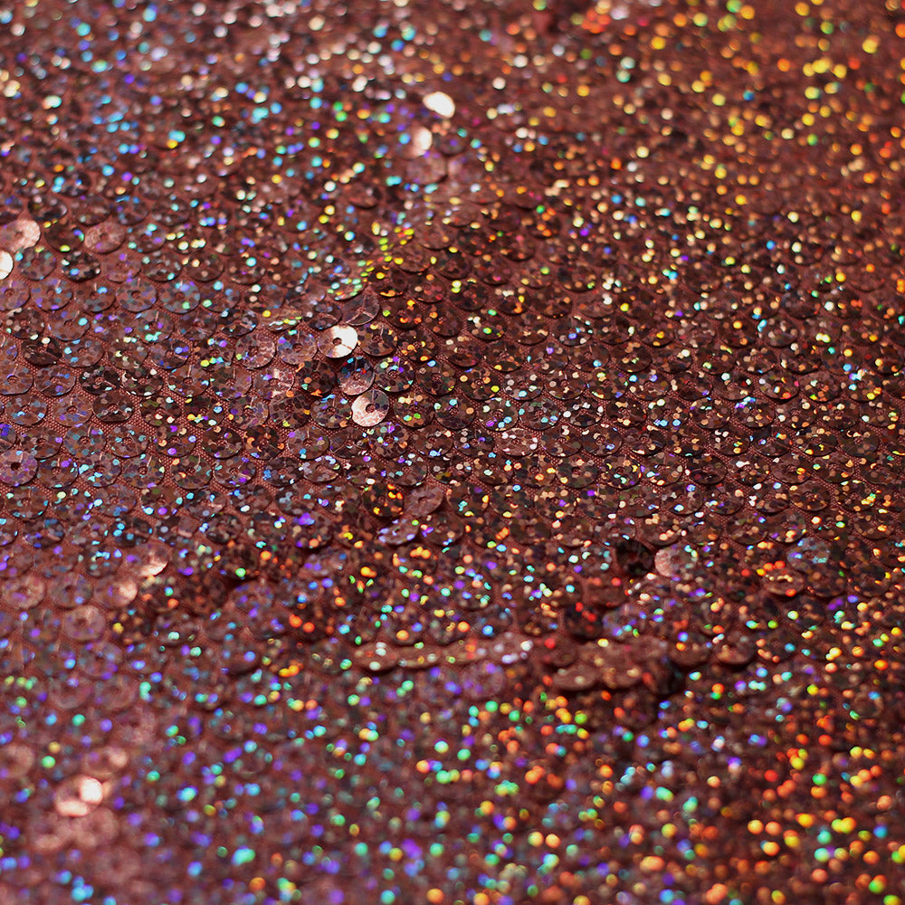 All-Over Holo Sequins Poly Spandex Fabric - Multiple Colors, Round Sequins, 56-58" Width (1 Yard)
