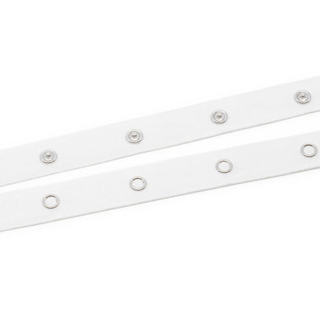 Dritz Snap Tape with Metal Snaps - White - 8yds
