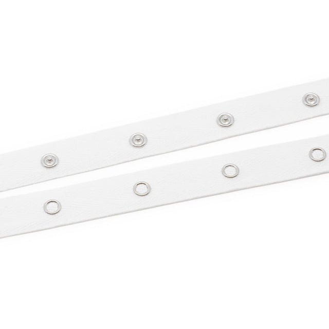 Dritz Snap Tape with Metal Snaps - White - 8yds