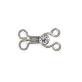 Dritz Decorative Hooks & Eyes with Rhinestones - Nickel - 3 Sets