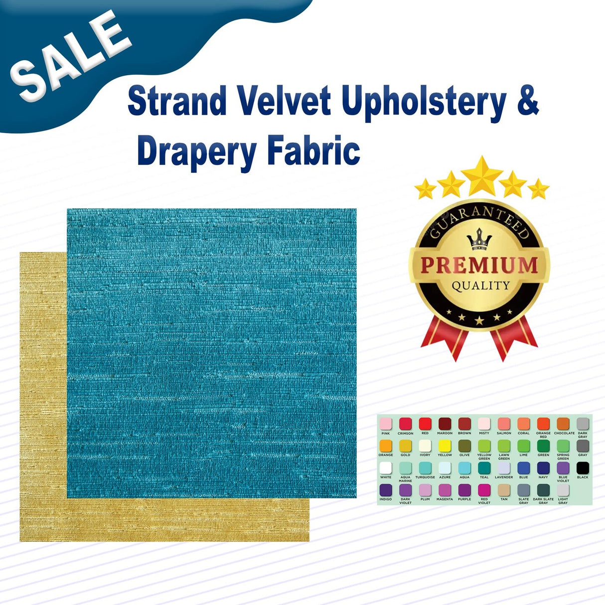 1 Yard Strand Velvet Upholstery & Drapery Fabric